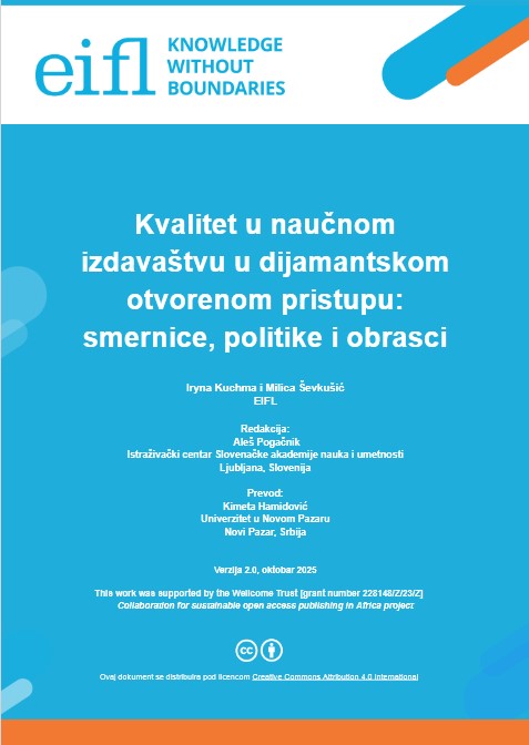 Kvalitet u naučnom izdavaštvu u dijamantskom otvorenom pristupu